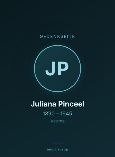 Gedenkportrait von Juliana Pinceel