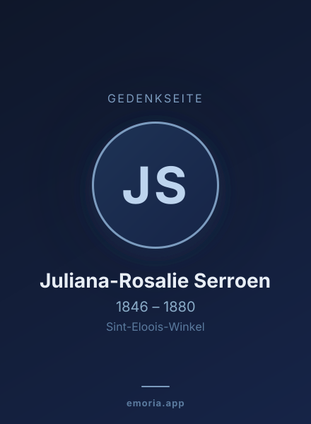 Gedenkportrait von Juliana-Rosalie Serroen