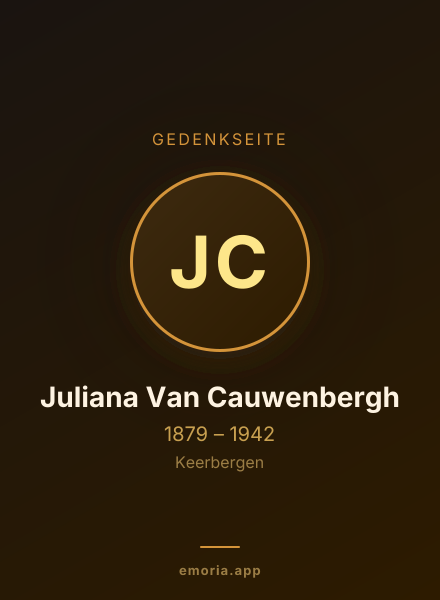 Gedenkportrait von Juliana Van Cauwenbergh