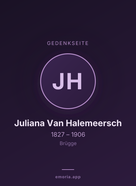 Gedenkportrait von Juliana Van Halemeersch