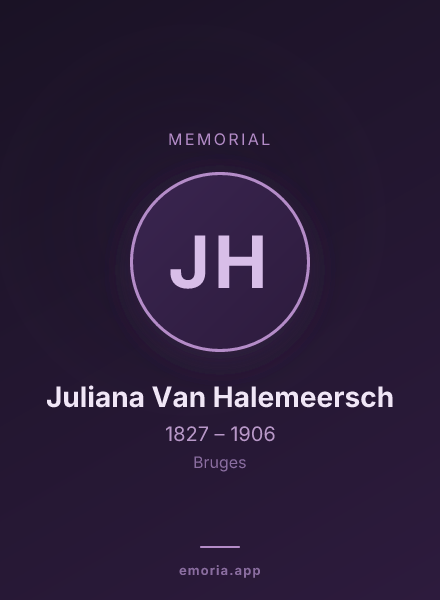 Memorial portrait of Juliana Van Halemeersch