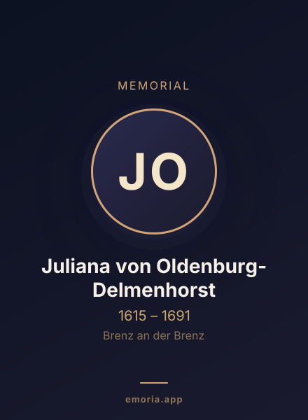 Memorial portrait of Juliana von Oldenburg-Delmenhorst