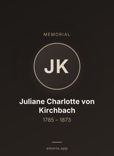 Memorial portrait of Juliane Charlotte von Kirchbach