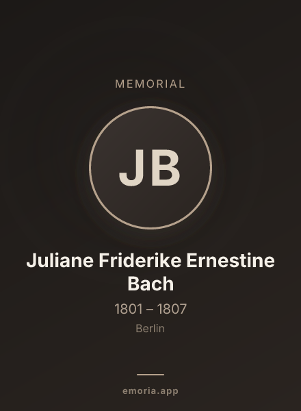 Memorial portrait of Juliane Friderike Ernestine Bach