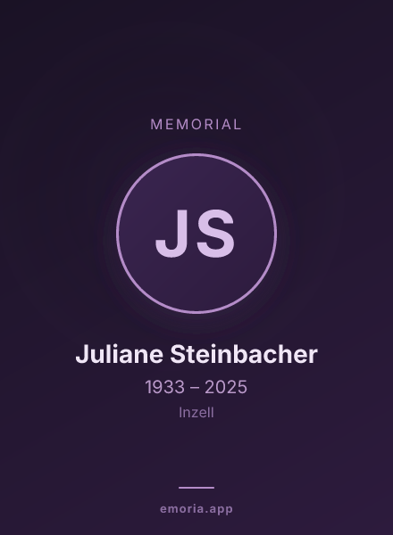 Memorial portrait of Juliane Steinbacher