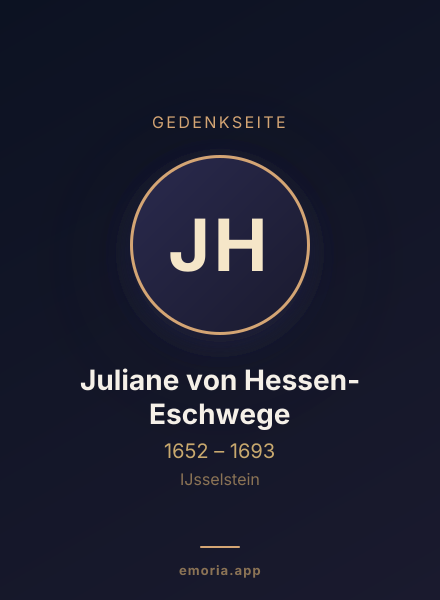 Gedenkportrait von Juliane von Hessen-Eschwege