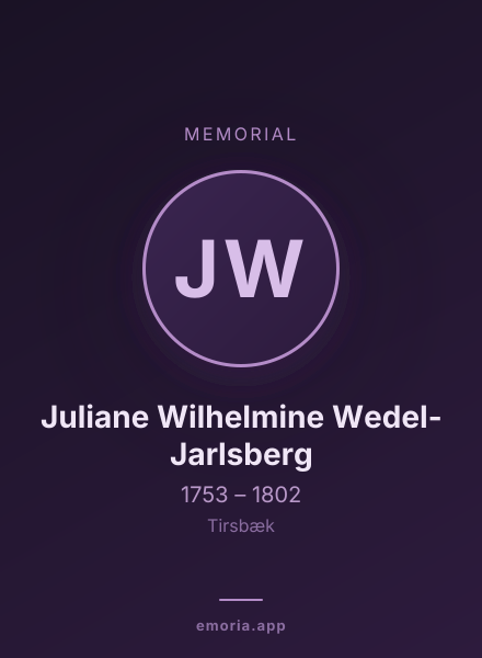 Memorial portrait of Juliane Wilhelmine Wedel-Jarlsberg