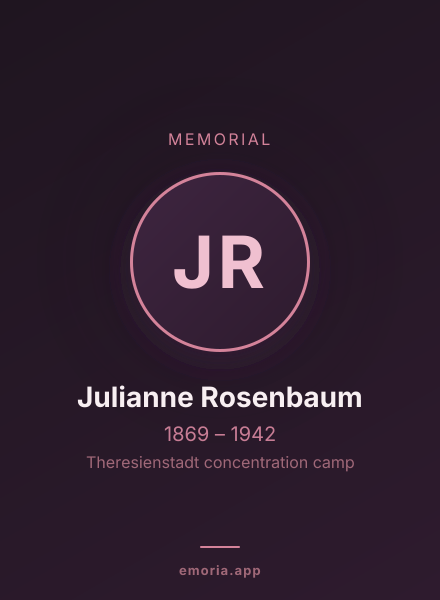 Memorial portrait of Julianne Rosenbaum