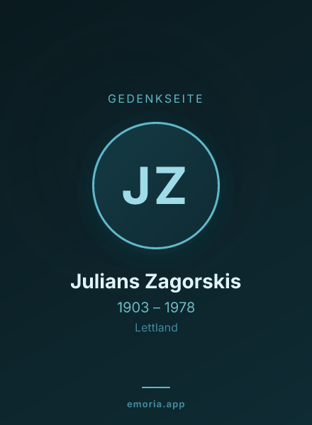 Gedenkportrait von Julians Zagorskis
