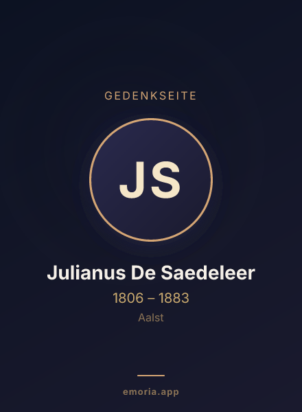 Gedenkportrait von Julianus De Saedeleer