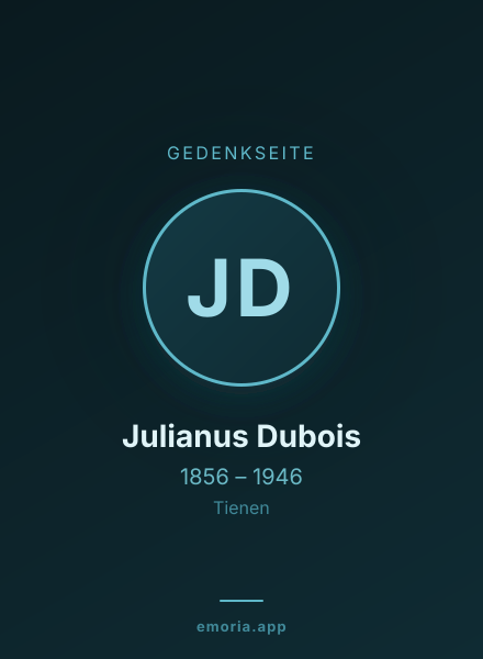 Gedenkportrait von Julianus Dubois