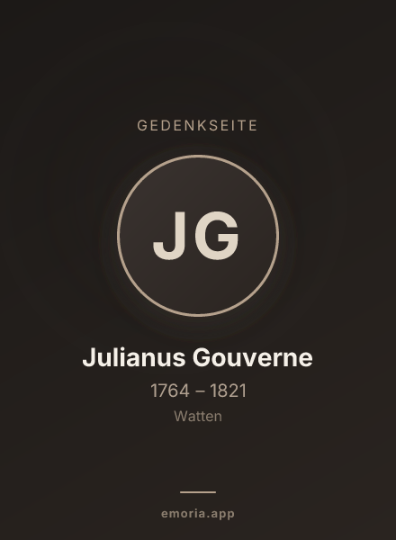Gedenkportrait von Julianus Gouverne