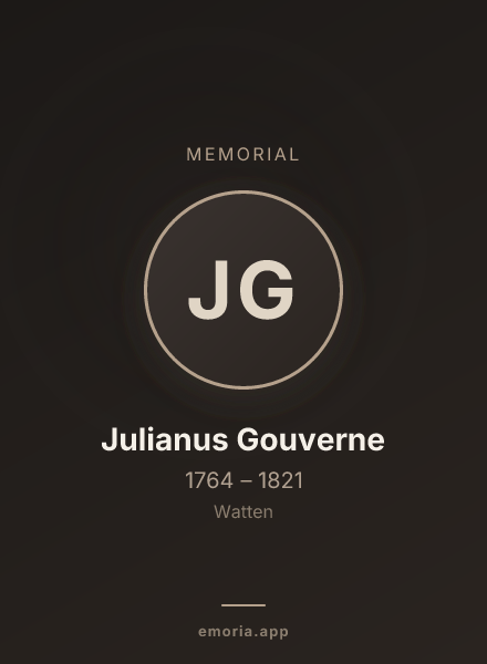 Memorial portrait of Julianus Gouverne