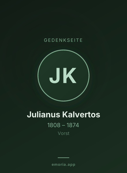 Gedenkportrait von Julianus Kalvertos