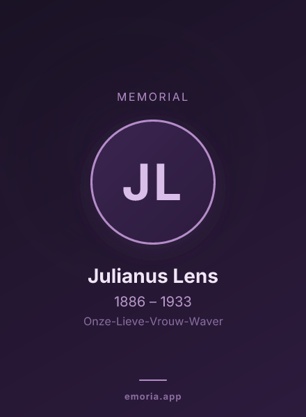 Memorial portrait of Julianus Lens
