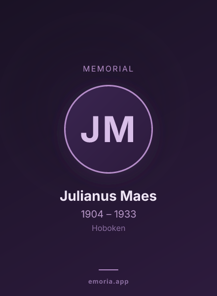 Memorial portrait of Julianus Maes