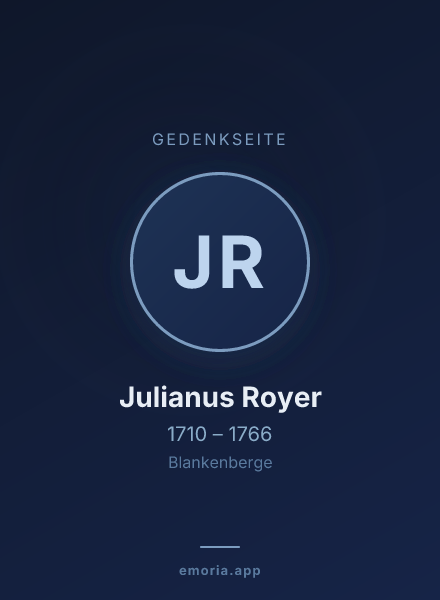 Gedenkportrait von Julianus Royer