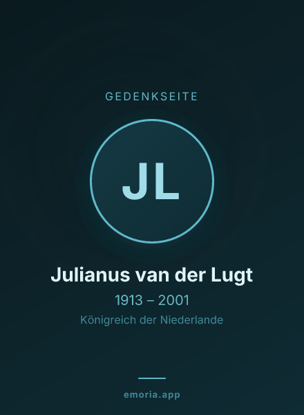 Gedenkportrait von Julianus van der Lugt