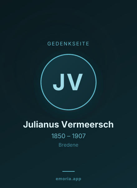 Gedenkportrait von Julianus Vermeersch