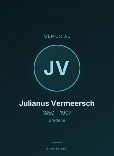 Memorial portrait of Julianus Vermeersch