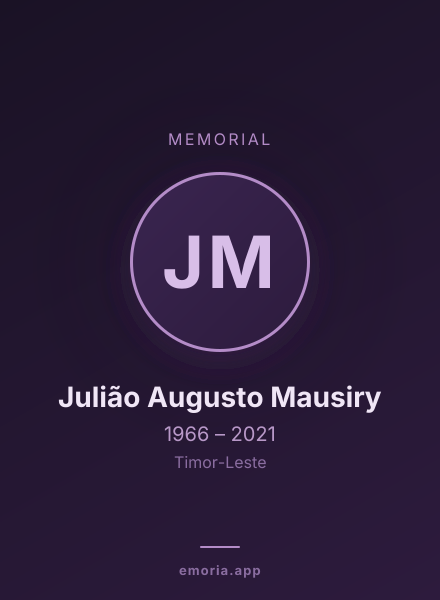 Memorial portrait of Julião Augusto Mausiry