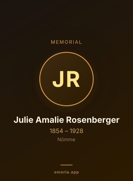 Memorial portrait of Julie Amalie Rosenberger