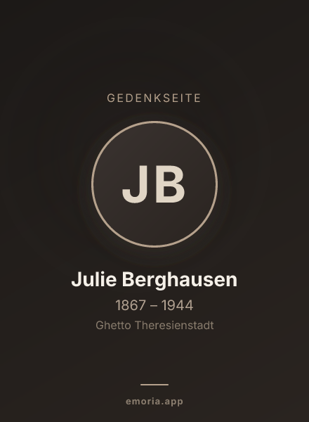 Gedenkportrait von Julie Berghausen