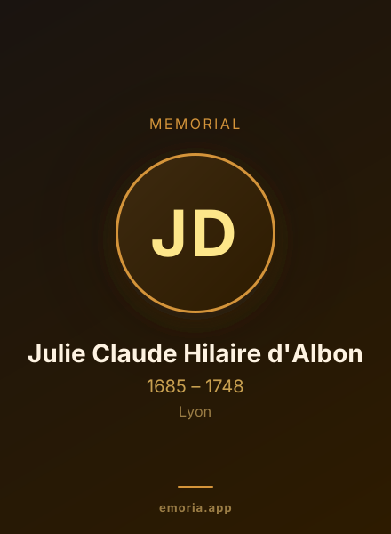 Memorial portrait of Julie Claude Hilaire d'Albon