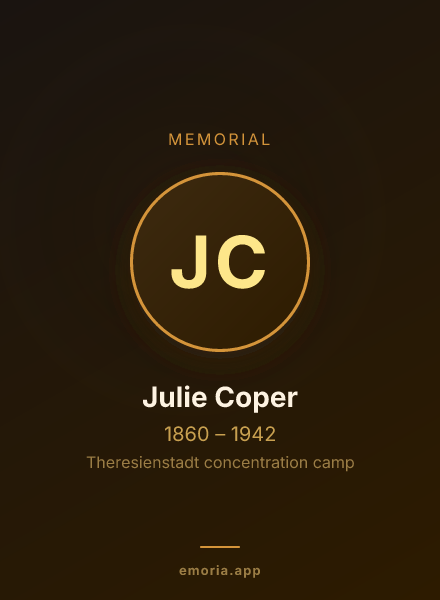 Memorial portrait of Julie Coper