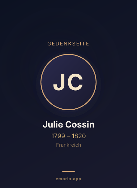 Gedenkportrait von Julie Cossin