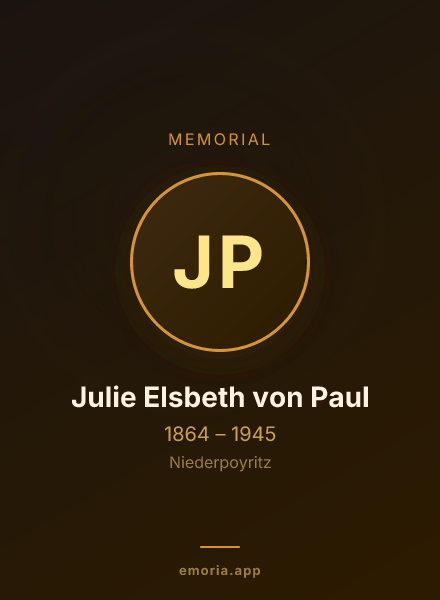 Memorial portrait of Julie Elsbeth von Paul