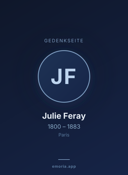Gedenkportrait von Julie Feray