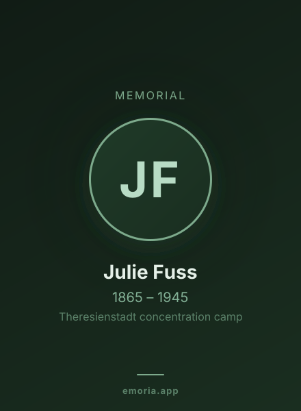 Memorial portrait of Julie Fuss