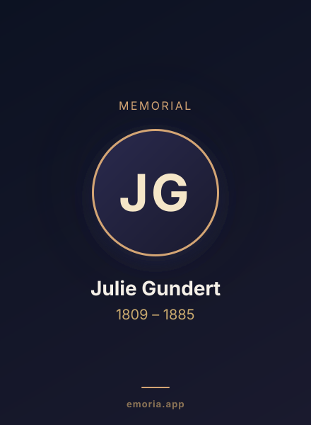 Memorial portrait of Julie Gundert