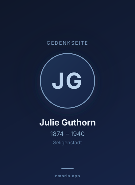 Gedenkportrait von Julie Guthorn