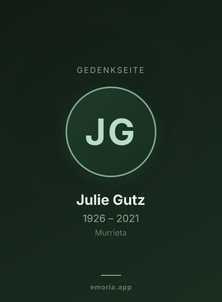 Gedenkportrait von Julie Gutz