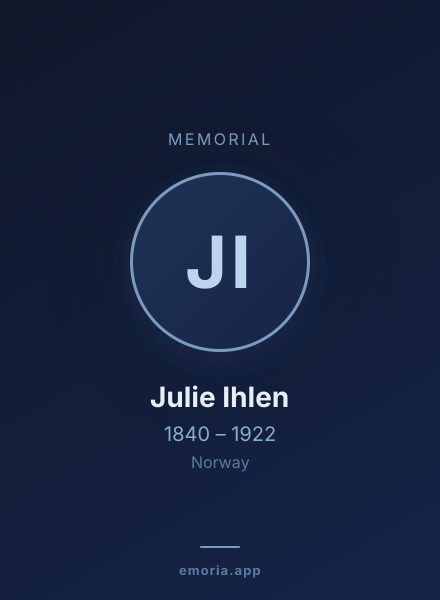 Memorial portrait of Julie Ihlen