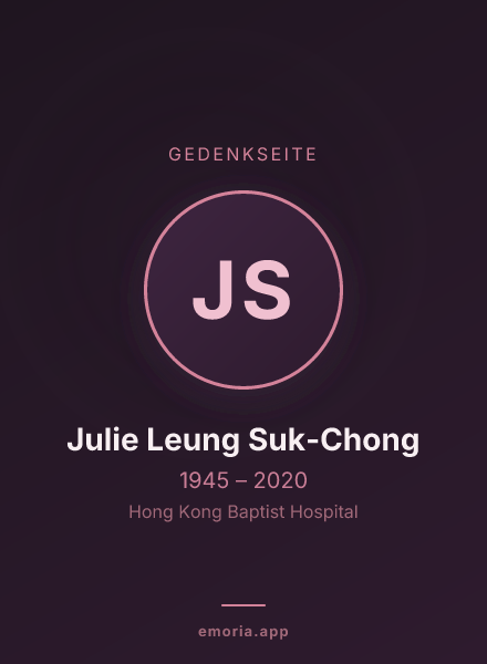 Gedenkportrait von Julie Leung Suk-Chong