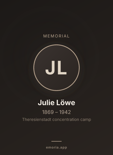 Memorial portrait of Julie Löwe