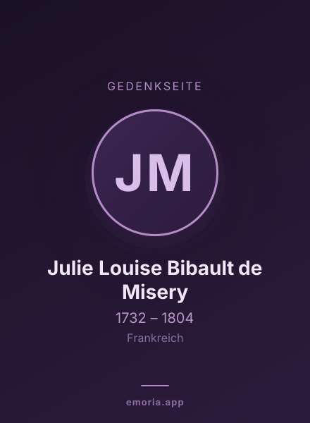 Gedenkportrait von Julie Louise Bibault de Misery