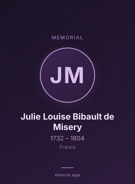 Memorial portrait of Julie Louise Bibault de Misery