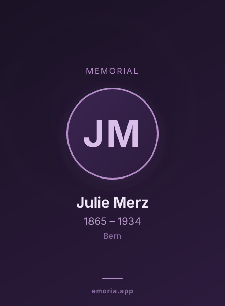 Memorial portrait of Julie Merz