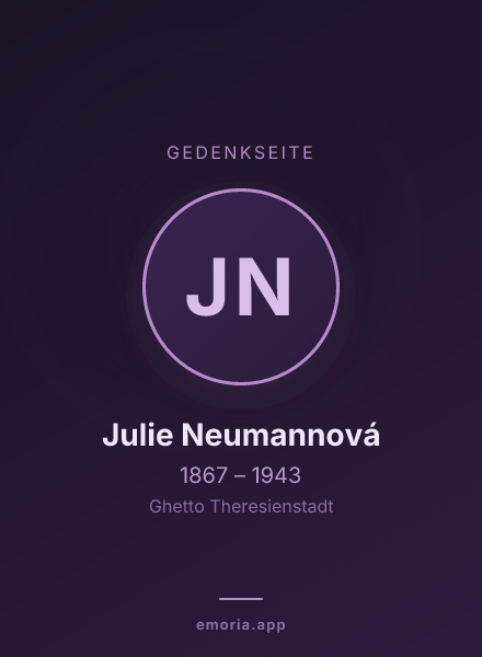 Gedenkportrait von Julie Neumannová