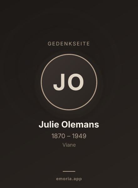 Gedenkportrait von Julie Olemans