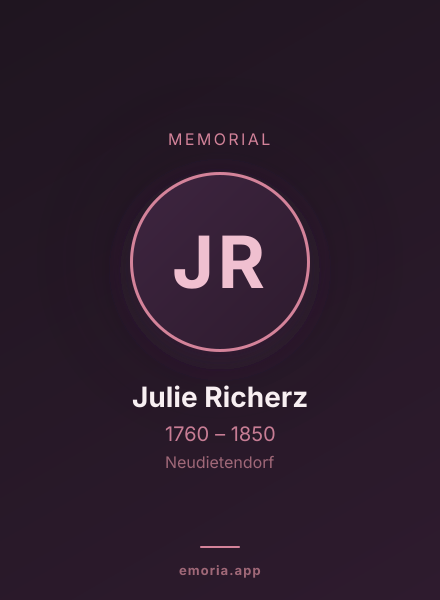 Memorial portrait of Julie Richerz