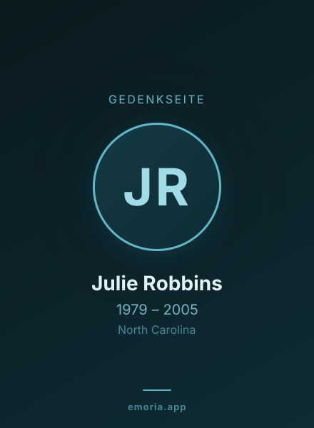 Gedenkportrait von Julie Robbins