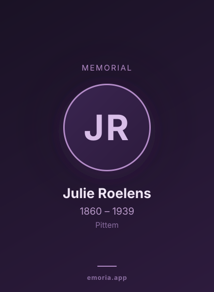 Memorial portrait of Julie Roelens