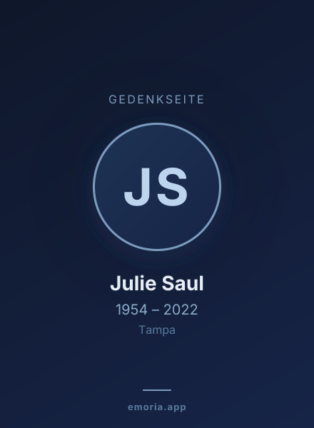 Gedenkportrait von Julie Saul