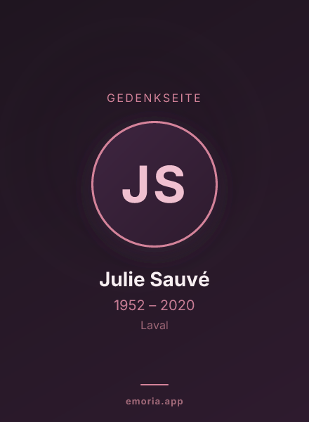 Gedenkportrait von Julie Sauvé