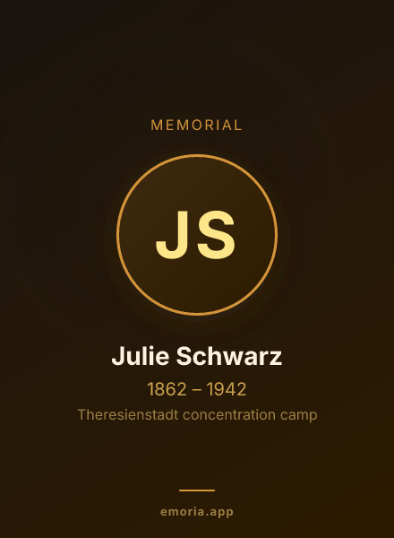 Memorial portrait of Julie Schwarz